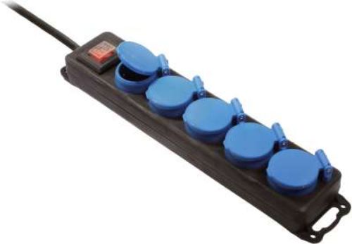 Picture of Pikendusjuhe 5xSchuko katetega IP44+lüliti+4.5m kaabel 3G1.5mm2, BACHMANN 