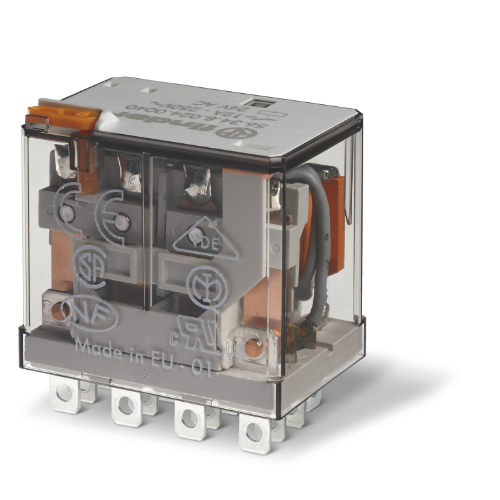 Picture of Relee 56.34, 4CO, 12A, 24VDC (49mA), LED+TEST, pesa 96.04 seeria, Finder  