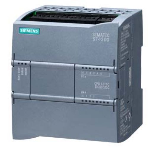 Picture of SIMATIC S7-1200, CPU 1211C, compact CPU, DC/DC/DC, onboard I/O: 6 DI 24 V DC 4 DO 24 V DC 2 A 