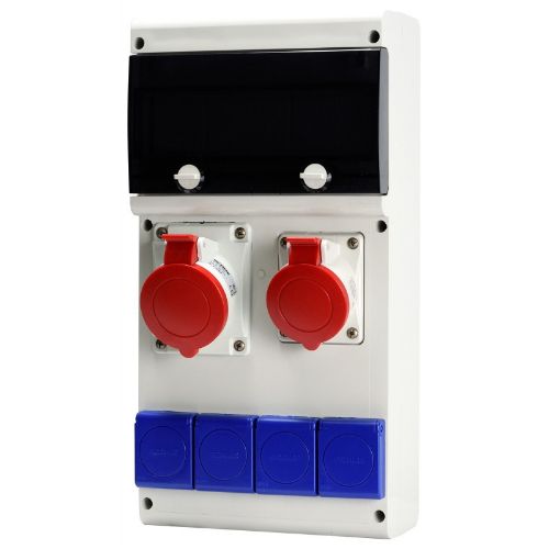 Picture of Vooluvõtukeskus 1x32A 5p, 1x16A 5p, 4x230V, kaitseautomaadid, IP44, SCAME 