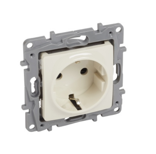 Picture of Pistikupesa 1-ne, m-ga, lapsek. beež, vedrukl. süv. IP20, NILOE, LEGRAND 