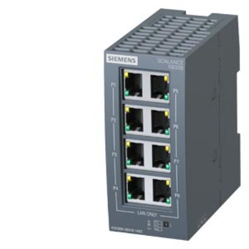 Picture of SCALANCE XB008 Unmanaged Industrial Ethernet Switch for 10/100 Mbit/s 