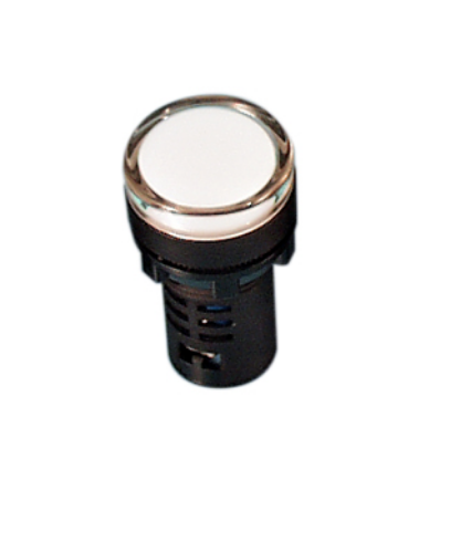 Picture of Signaaltuli AD22,  LED, VALGE, 230VAC, ava 16mm, IP65, DELIXI 