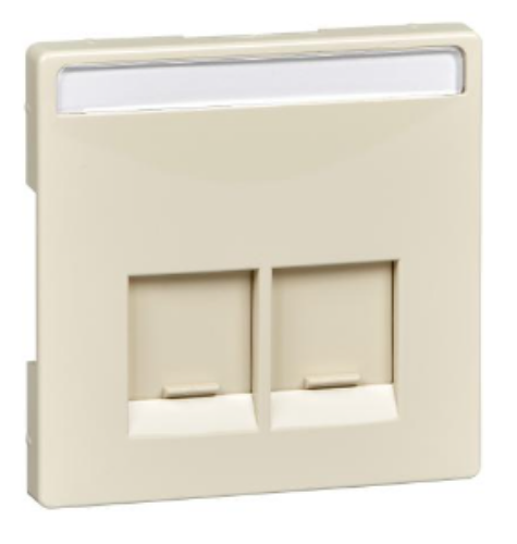 Picture of Keskplaat Actasy S-One 2xRJ-pesadele, beež, System Design MERTEN 