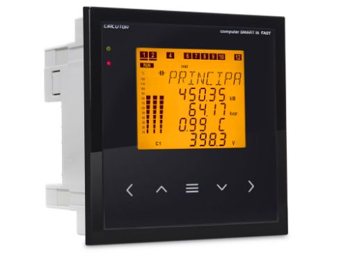 Picture of Smart III Fast F6-12VDC cos-f regulaator 6 astet türistorile, 2DI, RS485, 1/3VT, IP40,144x144mm 