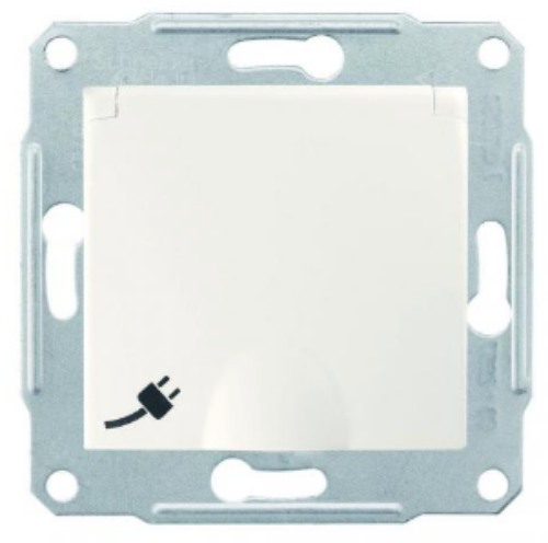 Picture of Pistikupesa 1-ne, m-ga, lapsekaitsmega, kruviklemm, IP44, kreem, SEDNA 