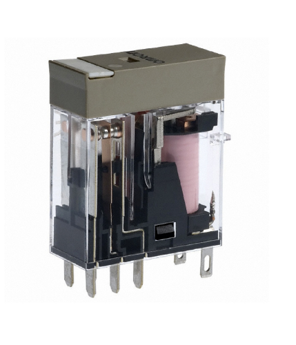 Picture of Minirelee G2R-2, 2CO, 5A, 230VAC, LED, pesa P2RF08, Omron 