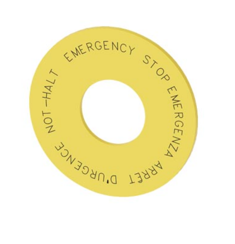 Picture of Etikett 3SU, KOLLANE ketas ø60 mm Emergency-Stop, Siemens 