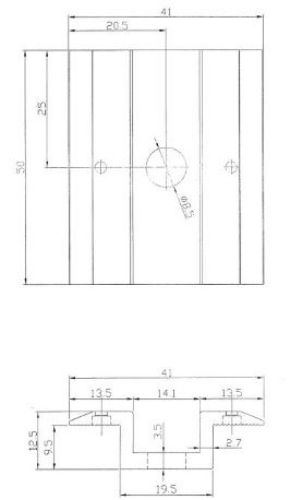 Picture of Paneeli vaheklamber 41x50 + maandus, hall 30mm,  CORAB Solar 