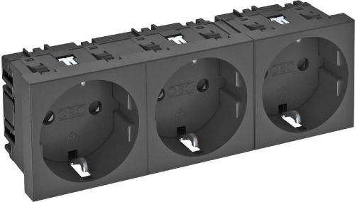 Picture of Pistikupesa 3-ne 0°, STD-D0, mustjashall, Rapid 45 karbikule, OBO 