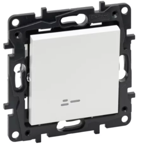 Picture of Veksellüliti tulega klahviga, 10A 230V alumiinium, vedrukl. süv. IP20, NILOE STEP, LEGRAND 