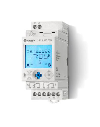 Picture of Programmkell astro. 12.B2, digit. 2 kanalit, 2CO, 230VAC/DC, Bluetooth, NFC, Finder 