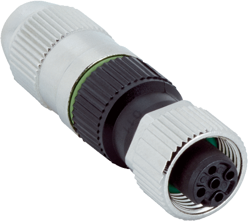 Picture of Anduripesa M12 4-pin, otse, A-coded, kruviklemm, kaablile 0.25...0.5mm, PUR, SICK 