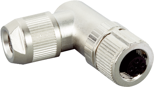 Picture of Anduripesa M12 5-pin, 90°, B-coded, PROFIBUS DP, vedruklemm, IP67, kaablile 4...8mm, SICK 