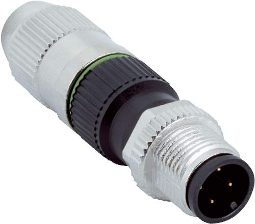 Picture of Anduripistik M12 4-pin, otse, A-coded, kruviklemm, kaablile 0.14...0.34mm, PUR, SICK 