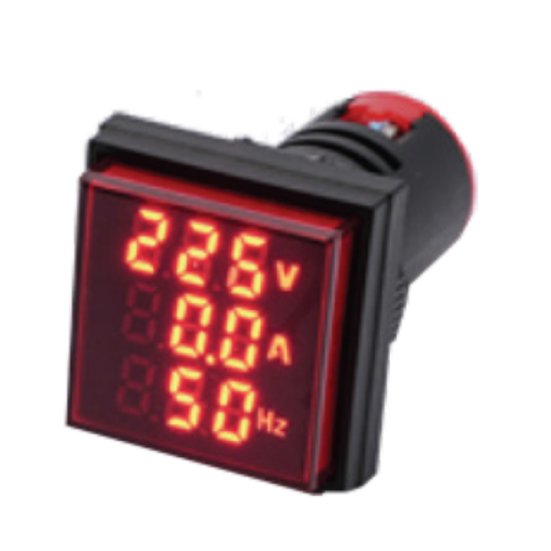 Picture of Digitaalne V, A ja Hz indikaator, M22, valge, ruut, 0-100A AC, 50-60Hz, 50-500VAC, IP50, Chint 