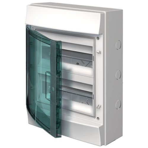 Picture of Pinnapealne moodulkilp Mistral 24m(2x12) . läbiviikudega, läbipaistva uksega IP65 PE/N latiga, ABB 