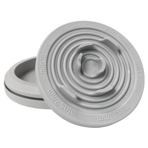 Picture of Läbiviik M60, kummi, lame, astmeline, T-RGDM40, RAL7035 hall, 12-54mm, Morek 