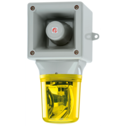 Picture of Sireen+indik pöörlev, halogeen, ORANŽ, 24VDC 112dB (1m ), 64 tooni, IP65, e2s 