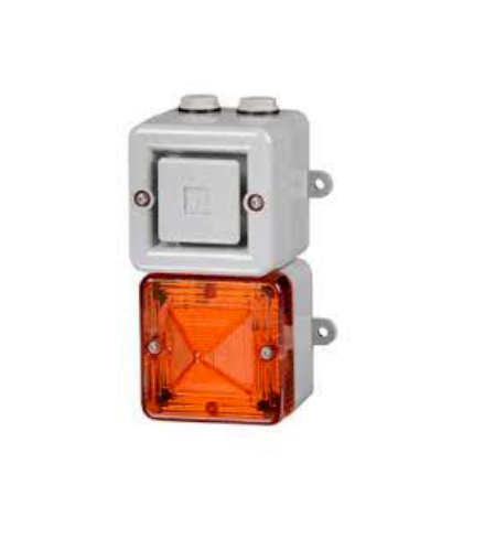 Picture of Sireen + indik ORANŽ LED, H korpus, 12/24VDC, 64 tooni, 110dB, IP66, E2S 