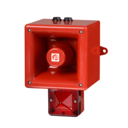 Picture of Sireen+indik AL112, Xenon PUNANE, 230VAC, 120dB (1m), 64 tooni, IP66, korpus Punane, e2s 