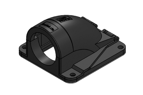 Picture of Kõrikinnitus nurga all seinale NW37 40mm kõrile IP54 must ICOTEK 