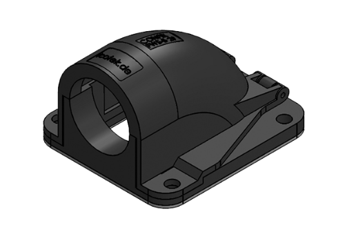 Picture of Kõrikinnitus nurga all seinale NW29 32mm kõrile IP54 must ICOTEK 