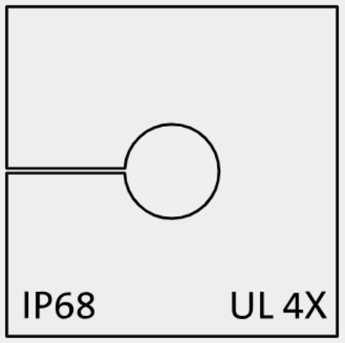 Picture of Poolitatav läbiviik kummist 6-7mm kaablile IP68 hall ICOTEK 