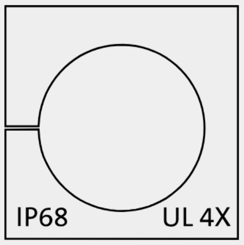 Picture of Poolitatav läbiviik kummist 15-16mm kaablile IP68 hall ICOTEK 