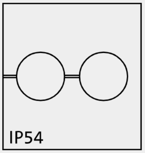 Picture of Poolitatav läbiviik kummist 2x6mm kaablile IP54 hall ICOTEK 