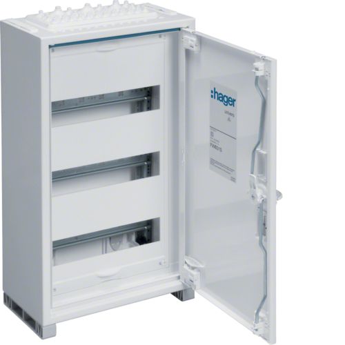 Picture of Moodulkilp FWB, pinnapealne, 36m(3x12), IP44, valge, N/PE komplektis, 500x300x160mm, Hager 