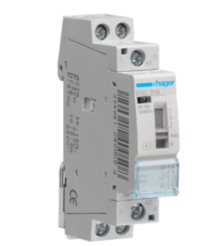 Picture of Moodulrelee 16A, 1NO/1NC, 24VAC, 1mod, Hager 