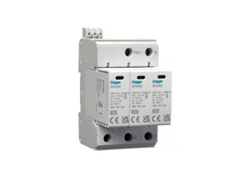 Picture of Liigpingepiirik, 3P, TNC, T1+T2, 12.5/37.5kA, Hager 