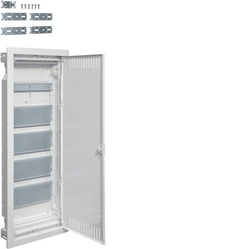 Picture of Süvistatav nõrkvoolukilp Volta, 1xDIN+4xperfoplaat, IP30, valge, Hager 