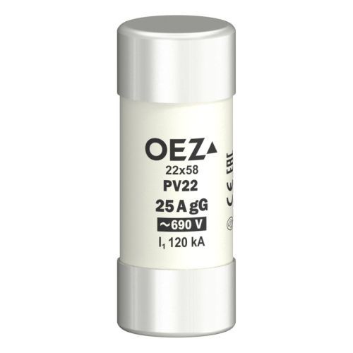 Picture of Silindriline sular 22x58 25A gG, 690 VAC/250VDC, OEZ 