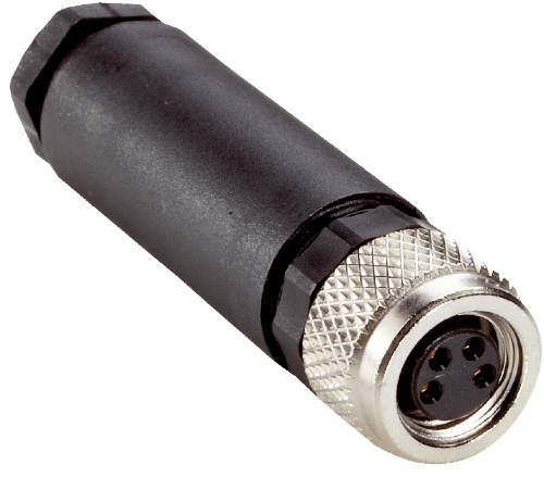 Picture of Anduripesa M8 4-pin, sirge, A-coded, kruviklemm, IP67, kaablile 0.14...0.5mm2, SICK