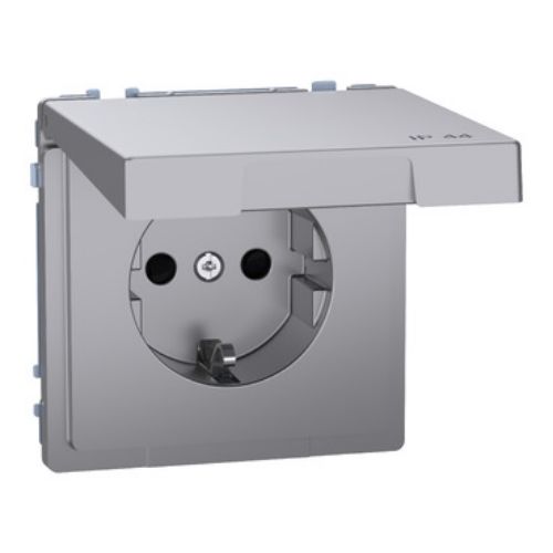 Picture of Pistikupesa m-ge, lapsekaitsmega, kaanega, IP44, roostevaba, System D-Life MERTEN 