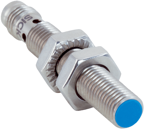 Picture of Ind.andur IMB M8, Sn=2mm, Shielded, PNP-NO, kere 50mm, pistik M8 3-pin, SUS, IP69K, SICK 