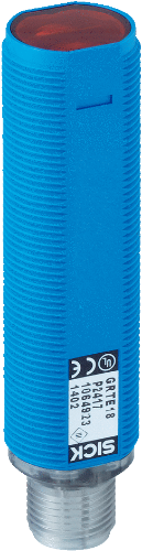 Picture of Fotoandur Objektilt (BGS) GR18, M18, Sn=3..300mm, PNP, Light/Dark, IP67, pistik M12 4-pin, SICK 