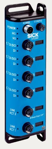 Picture of IO-Link Master SIG200, 4 kanalit, Ethernet/IP, Ethernet, REST API,  USB, IO-Link, IP67, SICK 