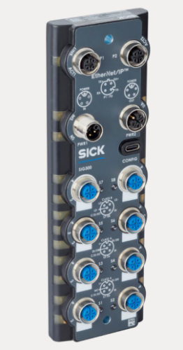 Picture of IO-Link Master SIG300, 8 kanalit, Ethernet/IP, Ethernet, REST API,  USB, IO-Link, IP67, SICK 