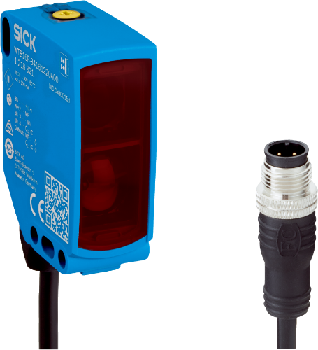 Picture of Fotoandur Objektilt W16 (BGS), Sn10...1000mm, PNP/NPN, Light/Dark, 0.3m kaabel M12 4-pin, SICK 