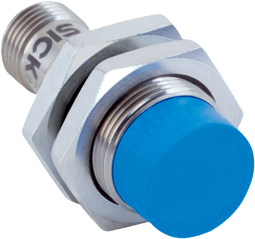 Picture of Ind.andur IMG, M18, Sn=12mm, Unshielded, PNP-NO, kere 49.4mm, pistik M12 4-pin, SICK 