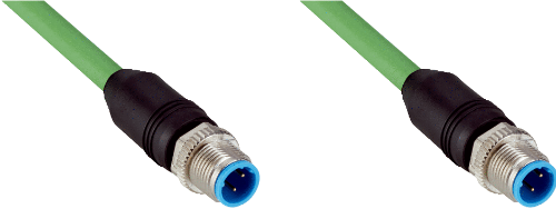 Picture of Võrgukaabel PUR M12 4-pin pistik otse, M12 4-pin pistik otse D-coded, 5m, SICK 