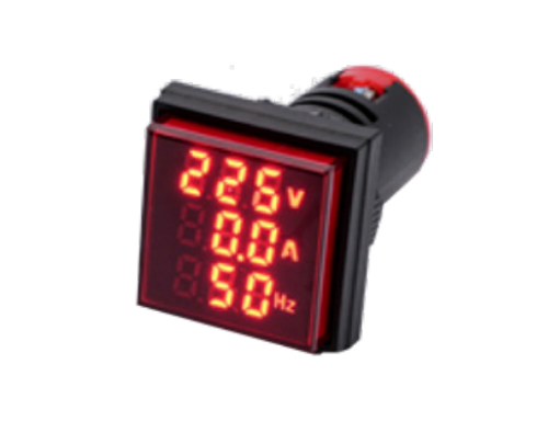 Picture of Digitaalne V, A ja Hz indikaator, M22,VALGE, ruut, 0-100A AC, 50-60Hz, 50-500VAC, IP50, Chint 