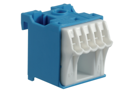 Picture of QC terminal N, 6 kohaline, 30mm, 63A (5x1-4mm2)+(1x4-16mm2), Hager
