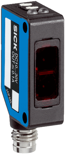 Picture of Fotoandur Refl. WL100L, Sn0.08...12m, Laser, PNP, Light/Dark, IP67, pistik M8 4-pin, SICK 