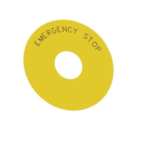 Picture of Etikett 3SU, KOLLANE ketas ø75 mm Emergency-Stop, MOQ 10tk, Siemens  