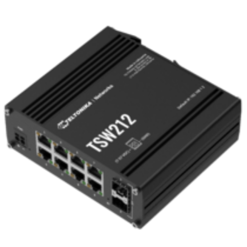 Picture of Ethernet switch, 8xRJ45 10/100/1000 Mbps, -40...75C, manageeritav, DIN, 9-30VDC, IP30, Teltonika 