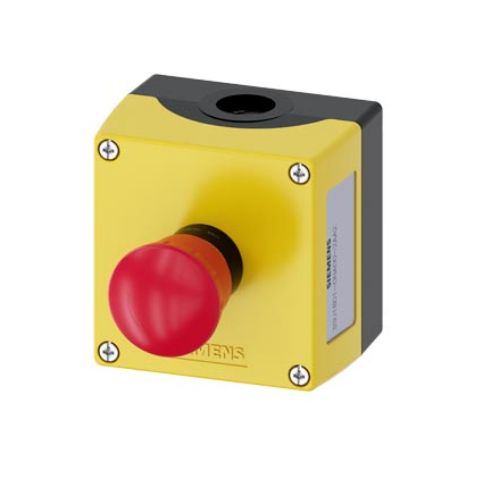 Picture of Seen Karbis (KOLLANE), 3SU, AVARII-STOP, PUNANE, 1NC, IP67, 2xM20, Siemens 